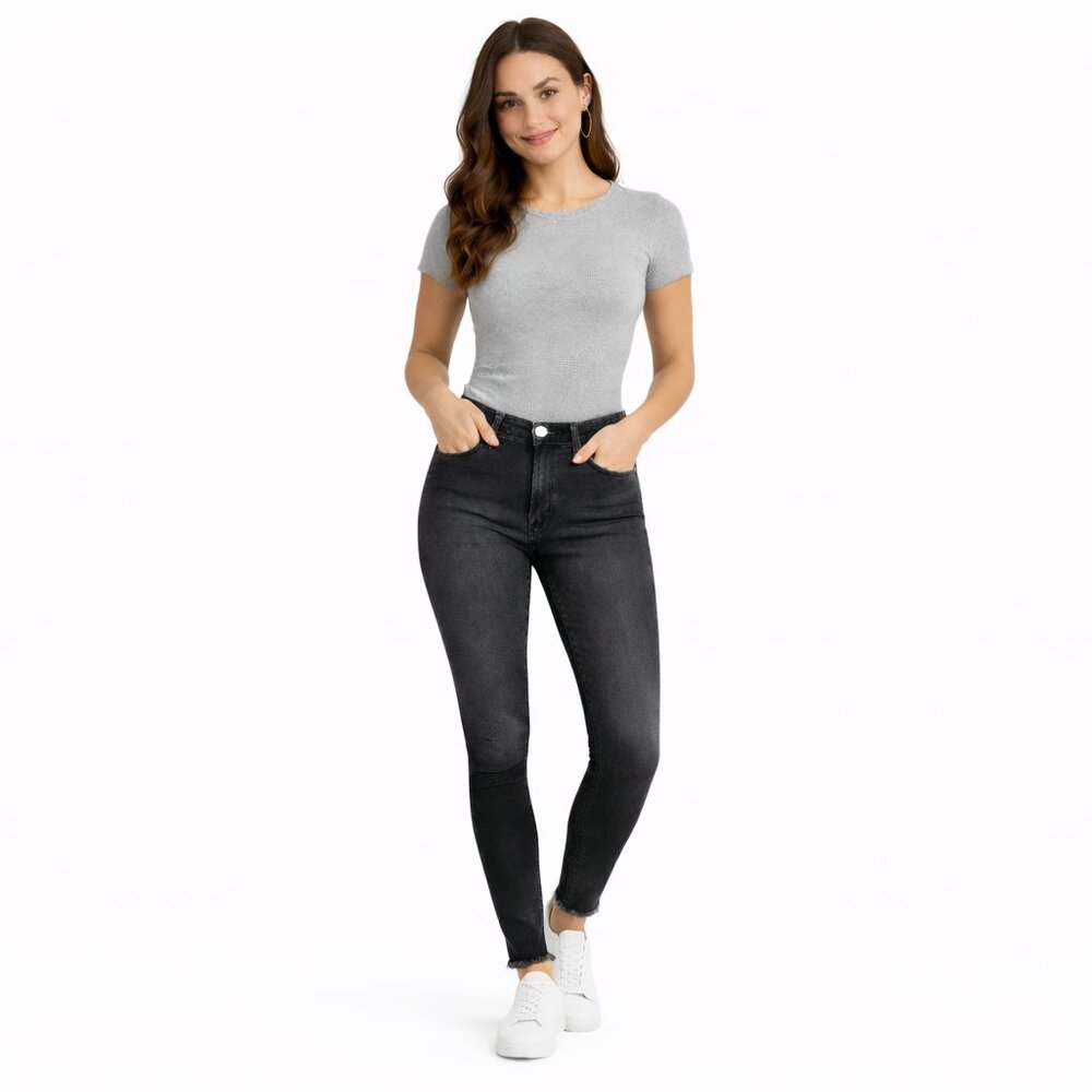 Joe's The Bella 11" High-Rise Skinny Ankle Black Jeans Women Size 26